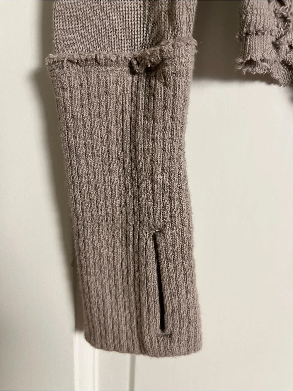 Free People We The Free Colby Long Sleeve Taupe Super Soft Cotton Top